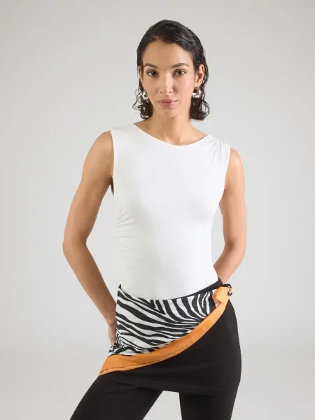 ABOUT YOU Tricou body Malena murdar alb