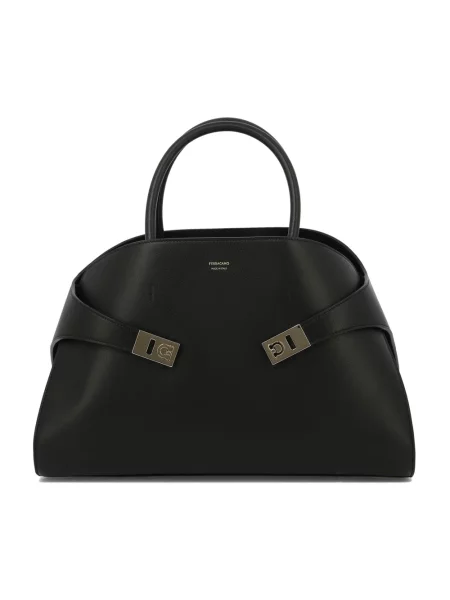 Torebka Salvatore Ferragamo skórzana czarna