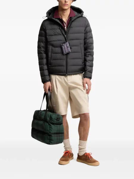 Geacă Moncler cu glugă negru