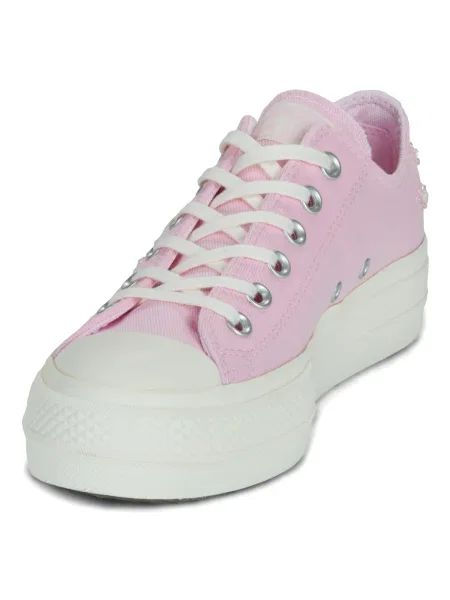 Pantofi Converse cu platformă cu mărgele roz
