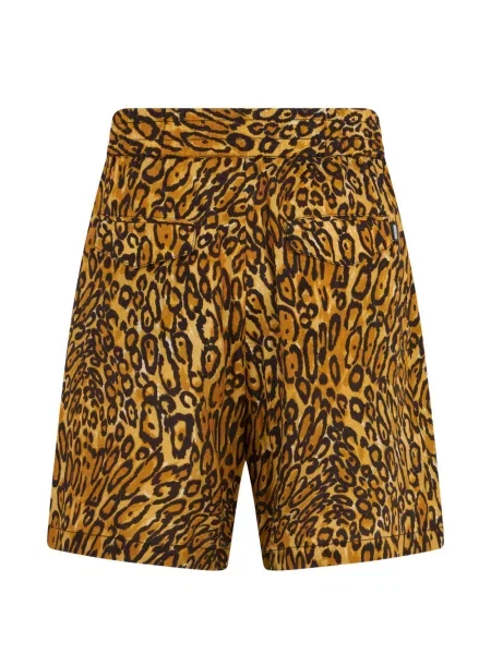 Pantaloni scurți Moschino cu imagine cu model leopard maro