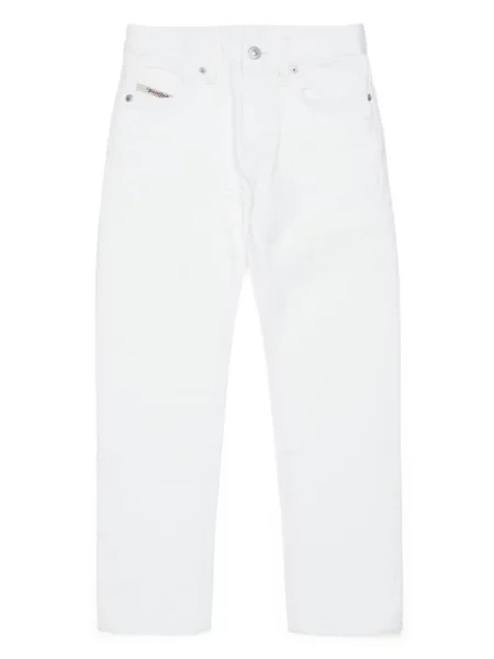 Jeansy straight leg dziecięce Diesel 2020 D-VIKER białe