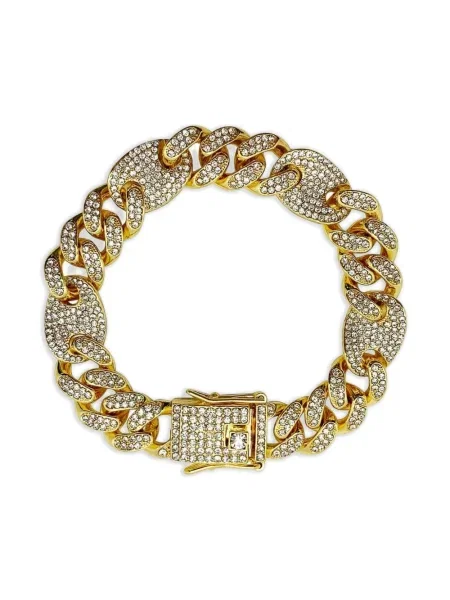 Brăţară Jennifer Gibson Jewellery de cristal auriu