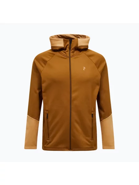 Мъжки суитшърт Peak Performance Rider Essentials Zip Hood No Color кафяво