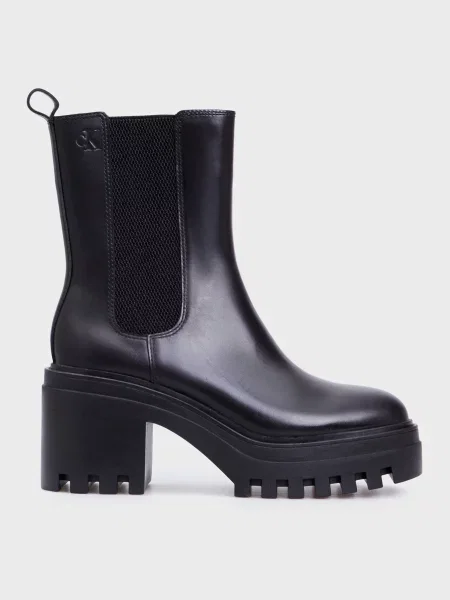 Шкіряні черевики челсі Calvin Klein Jeans чанкі чорні