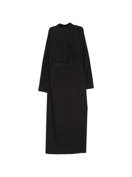 Cu centură rochie tip cămașă Essentiel Antwerp negru