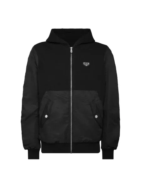 Sweter Philipp Plein z kapturem czarny