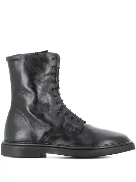 Botine Alexander Hotto cu șireturi din dantelă negru