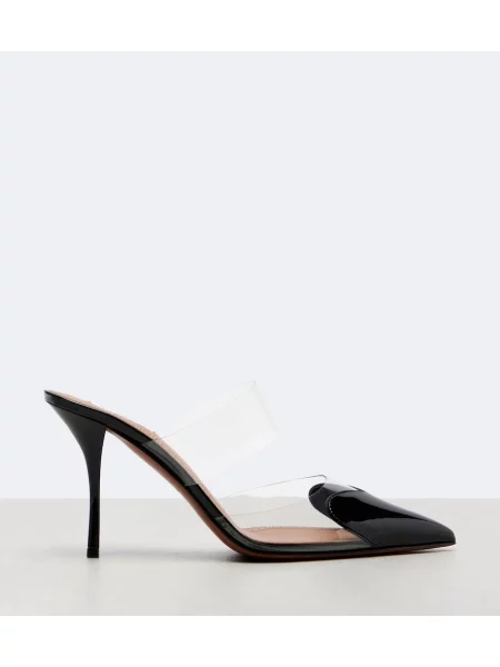 Bőr lakkozott mules Alaïa fekete