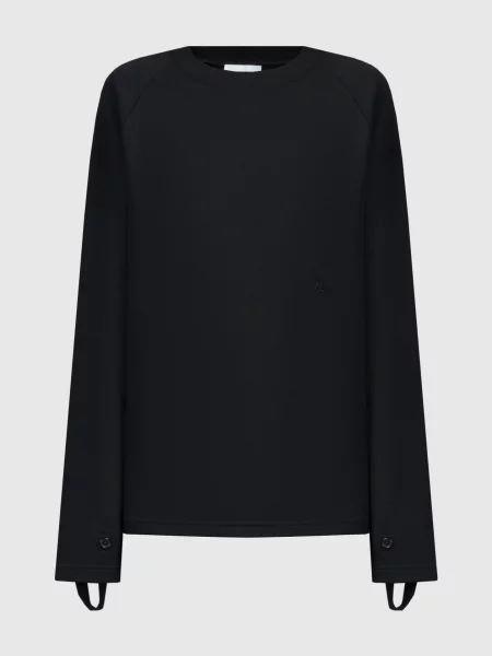 Світшот з вишивкою монограми логотипа Helmut Lang чорний