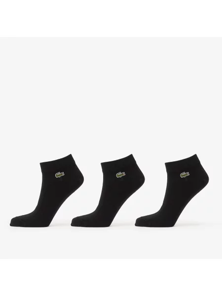 Чорапи Lacoste 3 чифта черно