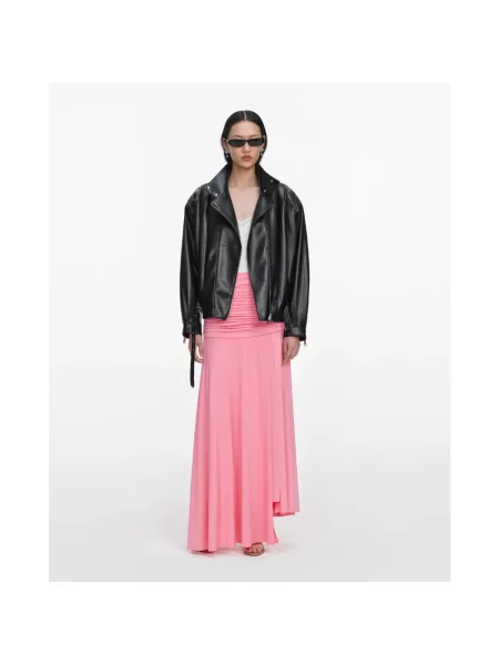 Kurtka skórzana Self-portrait czarna