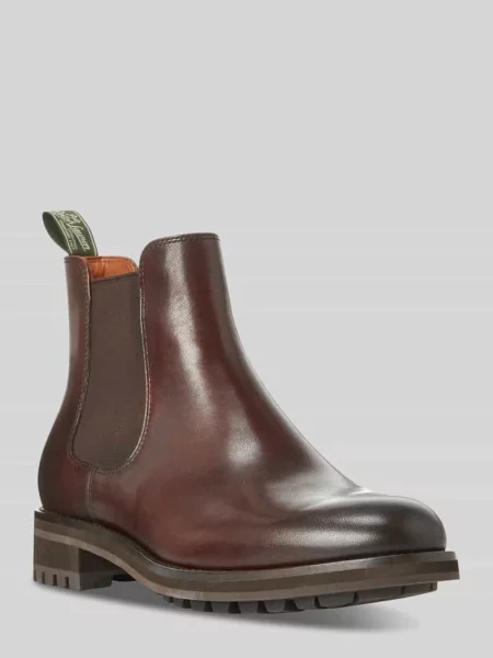 Polo Ralph Lauren sztyblety skórzane Bryson Chls brązowe