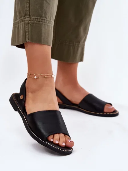 Сандали Evento с плосък ток черно