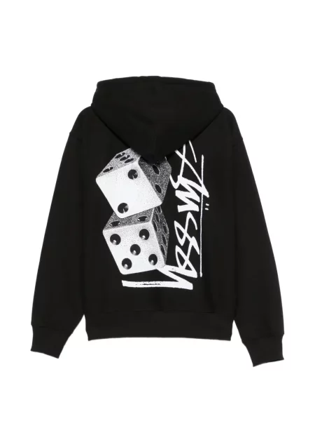 Mikina s kapucí Stussy černá