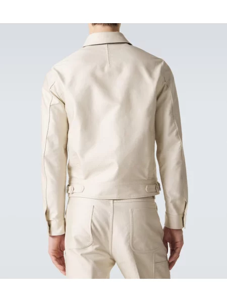 Geacă Tom Ford din satin bej