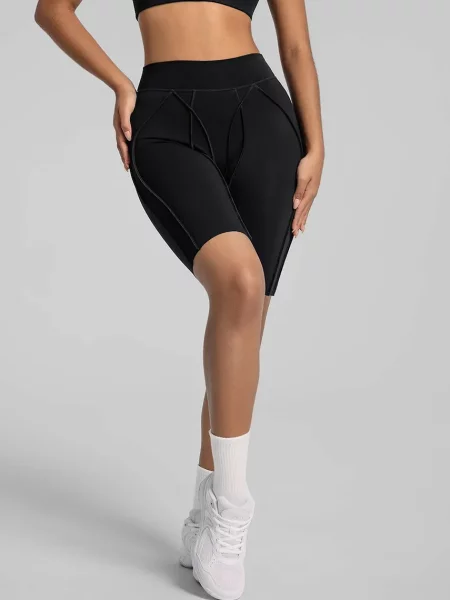 BetterMe pantaloni scurți pentru yoga pentru femei Contour Stitch Bike negru