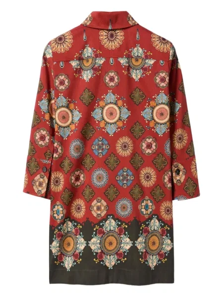 Rochie mini La Doublej cu imagine cu imprimeu geometric de costum roșu