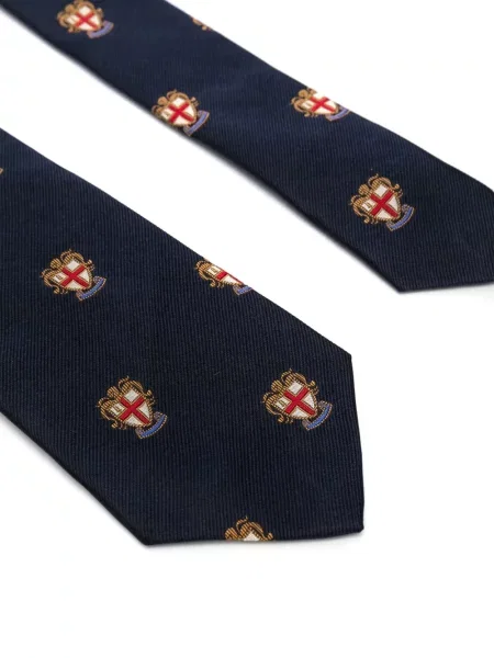 Pledas raštuotas drobė kaklaraištis Polo Ralph Lauren mėlyna