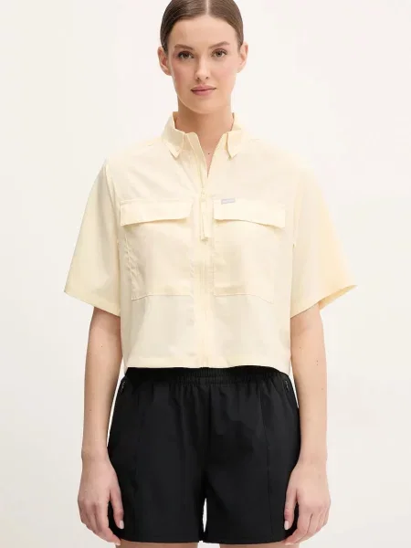 Columbia koszula Elevated View Utility relaxed z kołnierzykiem klasycznym żółty