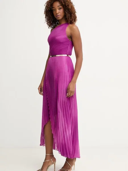 Simona Corsellini rochie plisată violet
