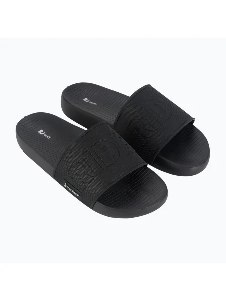 RIDER Grid Slide fekete/fekete/ezüst férfi flip-flopok. Méret: 43 EU fekete