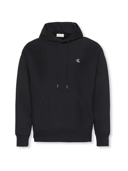 Froté mikina Calvin Klein Jeans čierna