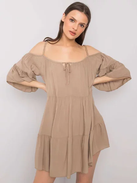Rochie Fashionhunters de costum bej