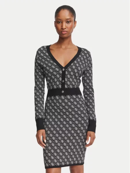 Guess Rochie tricotată negru