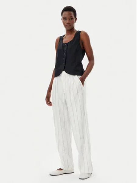 Gap Kalhoty z materiálu Écru Wide Leg