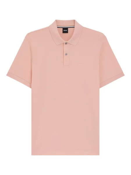 Polo Boss cu broderie roz