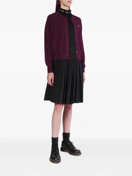 Cardigan Fred Perry cu broderie violet