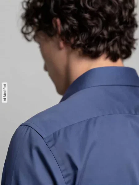 Koszula biznesowa o kroju slim fit z czystej bawełny Seidensticker granatowa