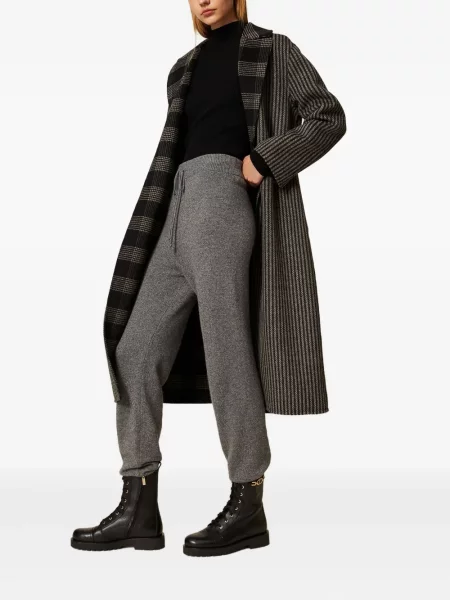 Pantaloni Twinset tricotate gri