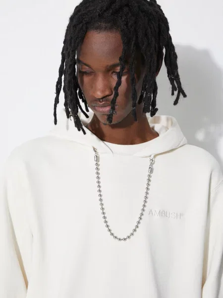 Свитер Ambush с капюшоном с аппликацией бежевый