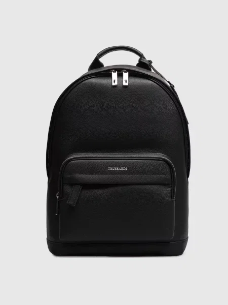 Кожаный рюкзак Trussardi черный