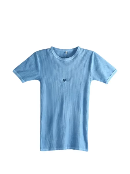 Koszulka Baserange w serca niebieska