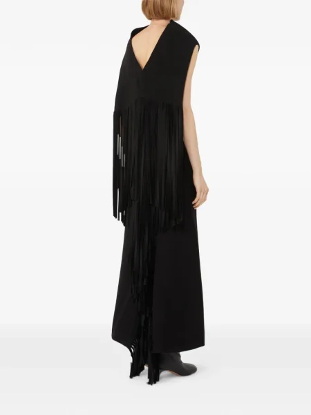 Rochie Max Mara cu franjuri de costum negru