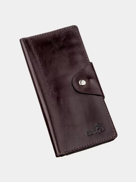 Кожаный кошелек Shvigel коричневый