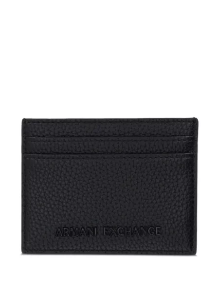 Pénztárca Armani Exchange autogrammal fekete