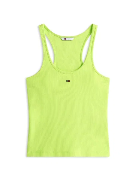 Tommy Jeans Top Racerback Svijetlo zelena