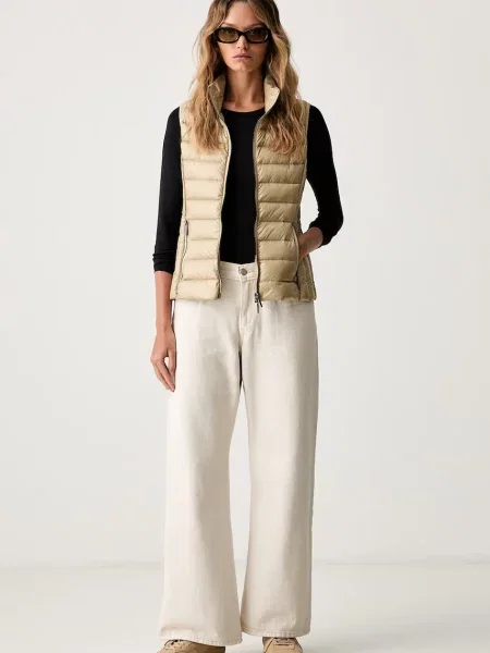 Armani Exchange vestă pentru femei bej