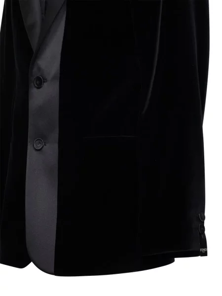 Geacă Fendi din satin negru