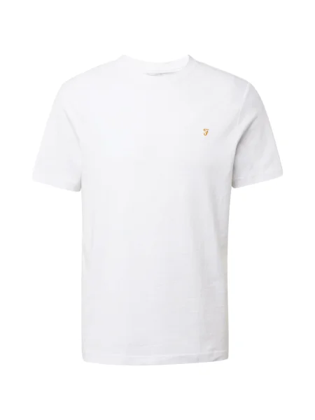 FARAH Tricou DANNY galben auriu alb