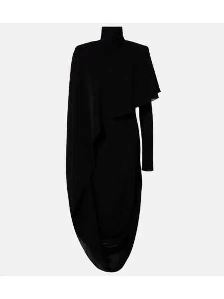 Rochie midi Mugler asimetrică negru
