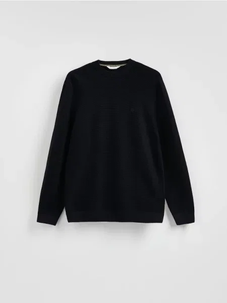 Reserved Pulover cu guler semi-înalt negru