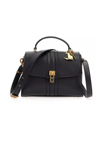 Torebka skórzana Guess skórzana czarna