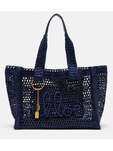 Geantă shopper Chloé albastru