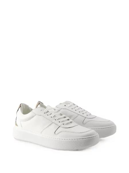 Sneakerși Herno din piele alb