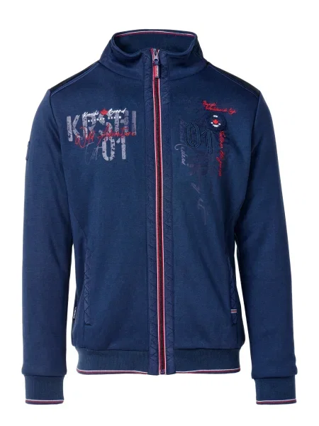 KOROSHI Mikina námořnická modř / červená bílá